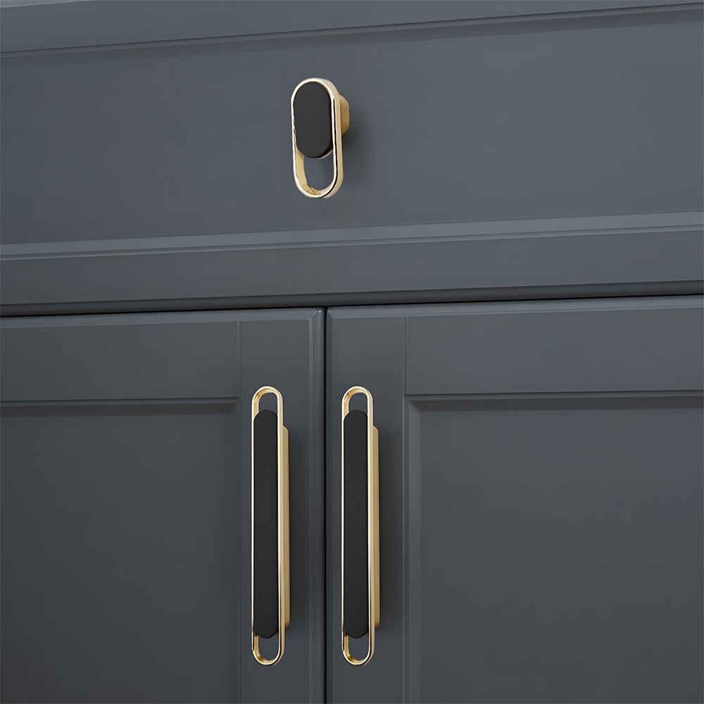 Two-color Zinc Alloy Modern Cabinet Handles