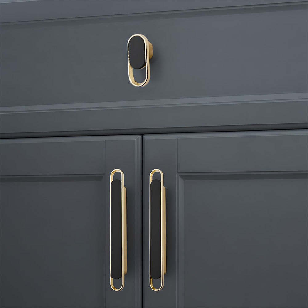 Two-color Zinc Alloy Modern Cabinet Handles