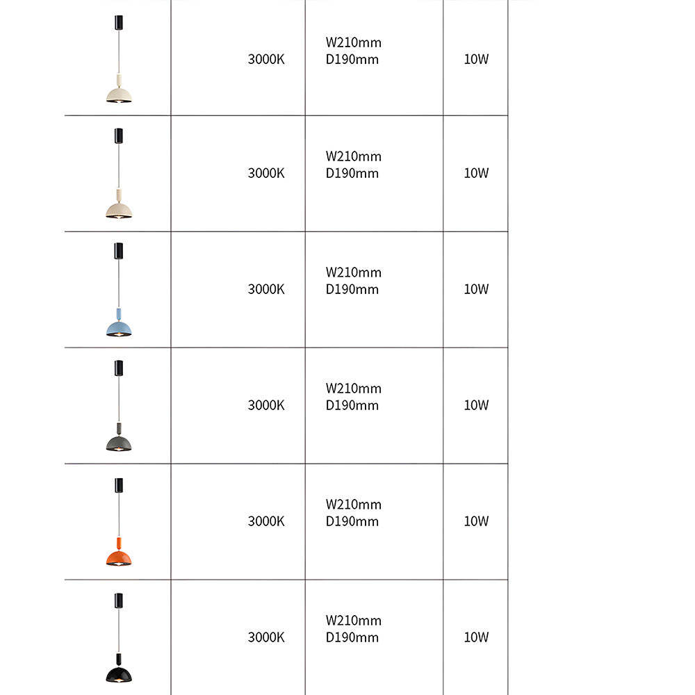 Bauhaus Colorful Adjustable Height LED Pendant Light