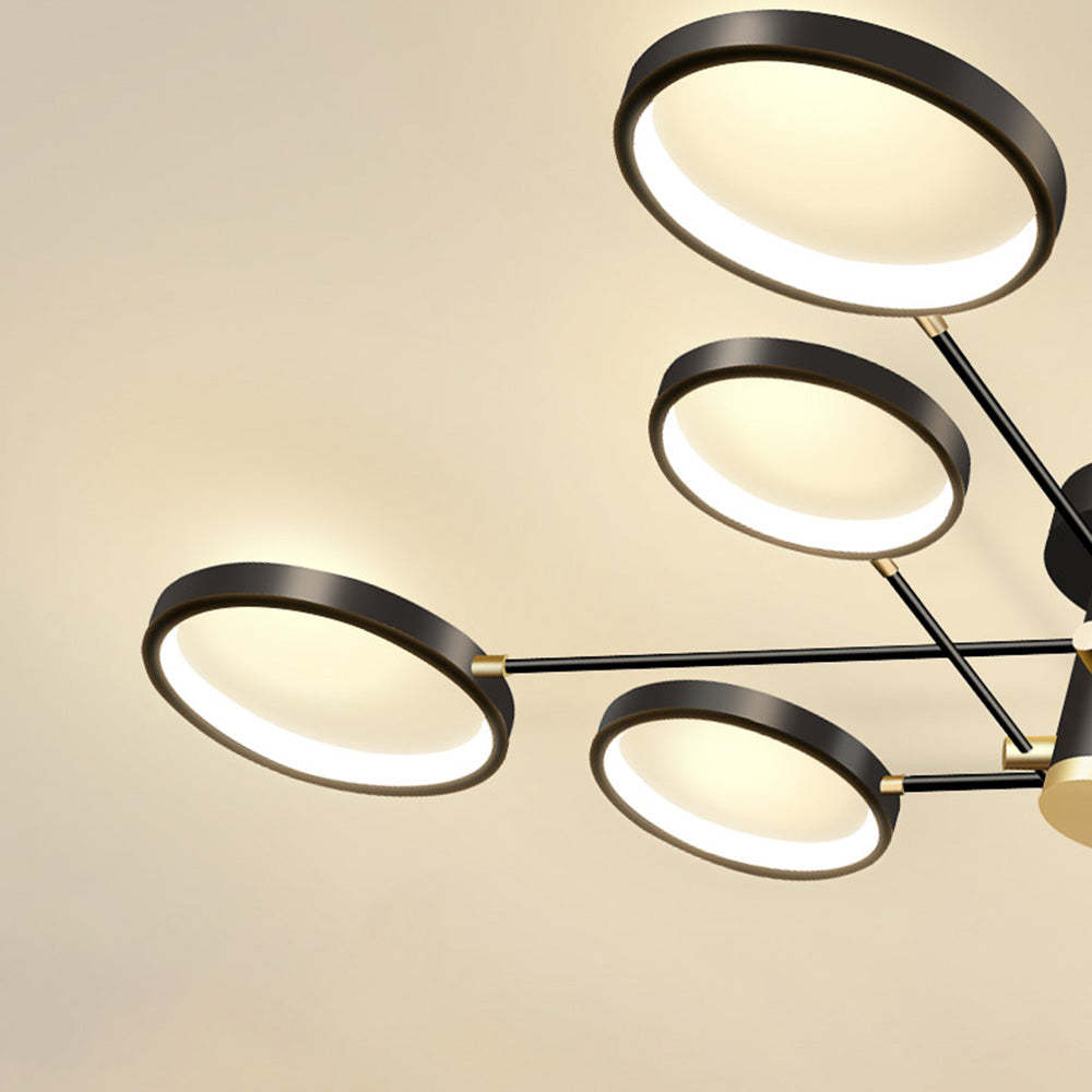Modern Multi-Ring LED Ceiling Light for Living Room