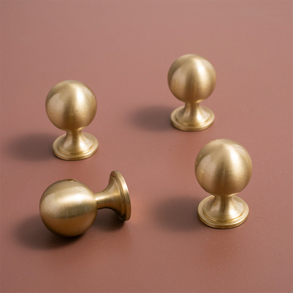 Modern Scroll-Inspired Brass Cabinet Pulls