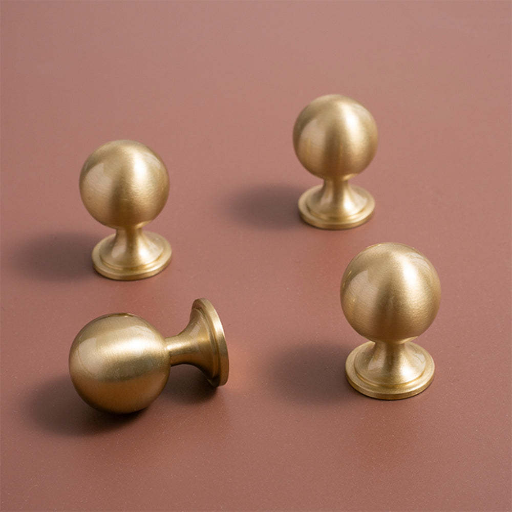 Modern Scroll-Inspired Brass Cabinet Pulls
