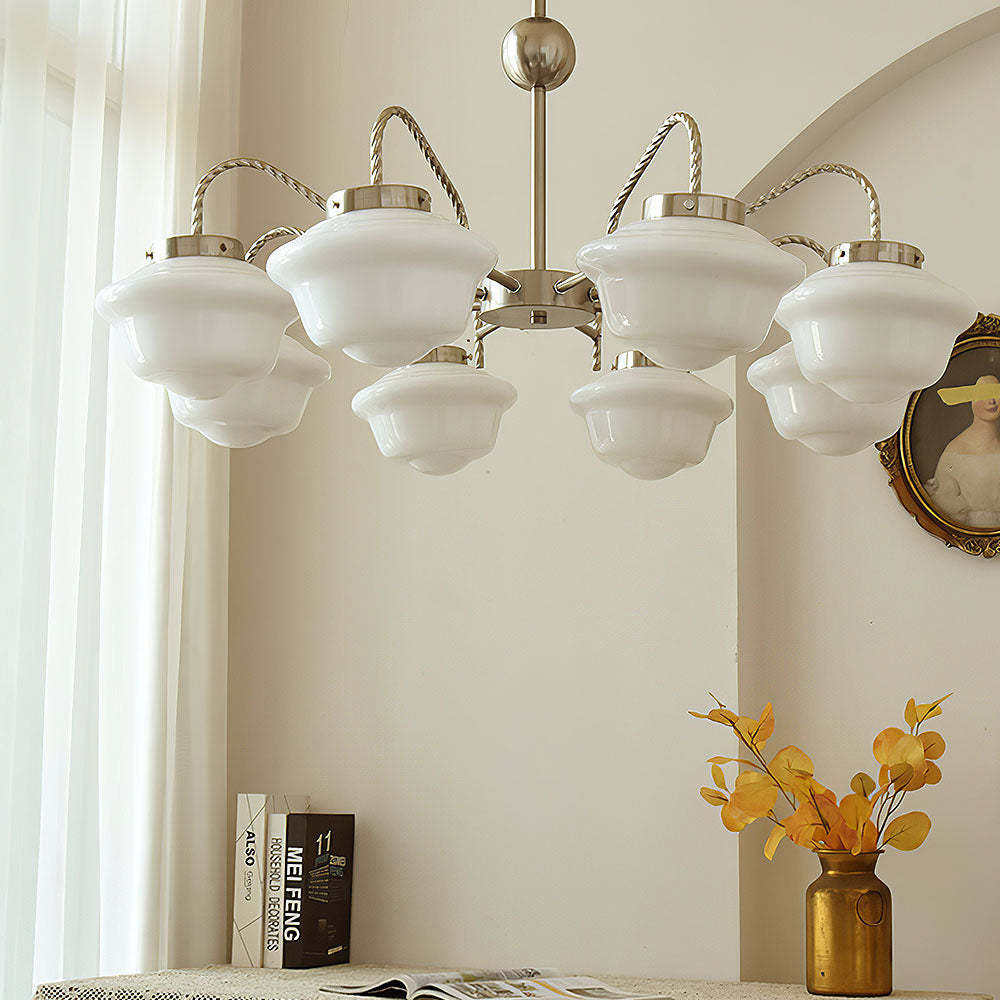 Nordic Multi Heads White Stunning Chain Pendant Light -Homdiy