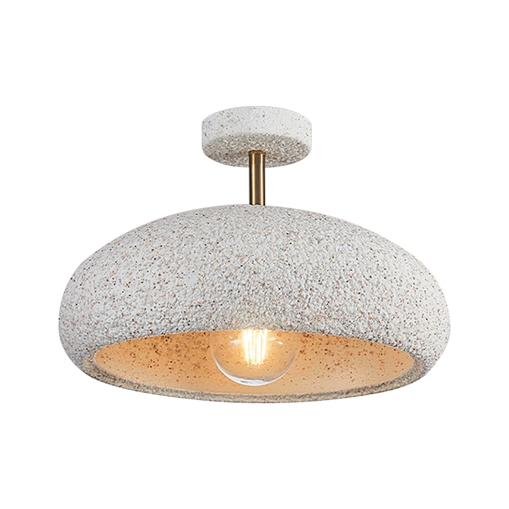 Nordic Stone Style Semi-Flush Ceiling Light -Homdiy