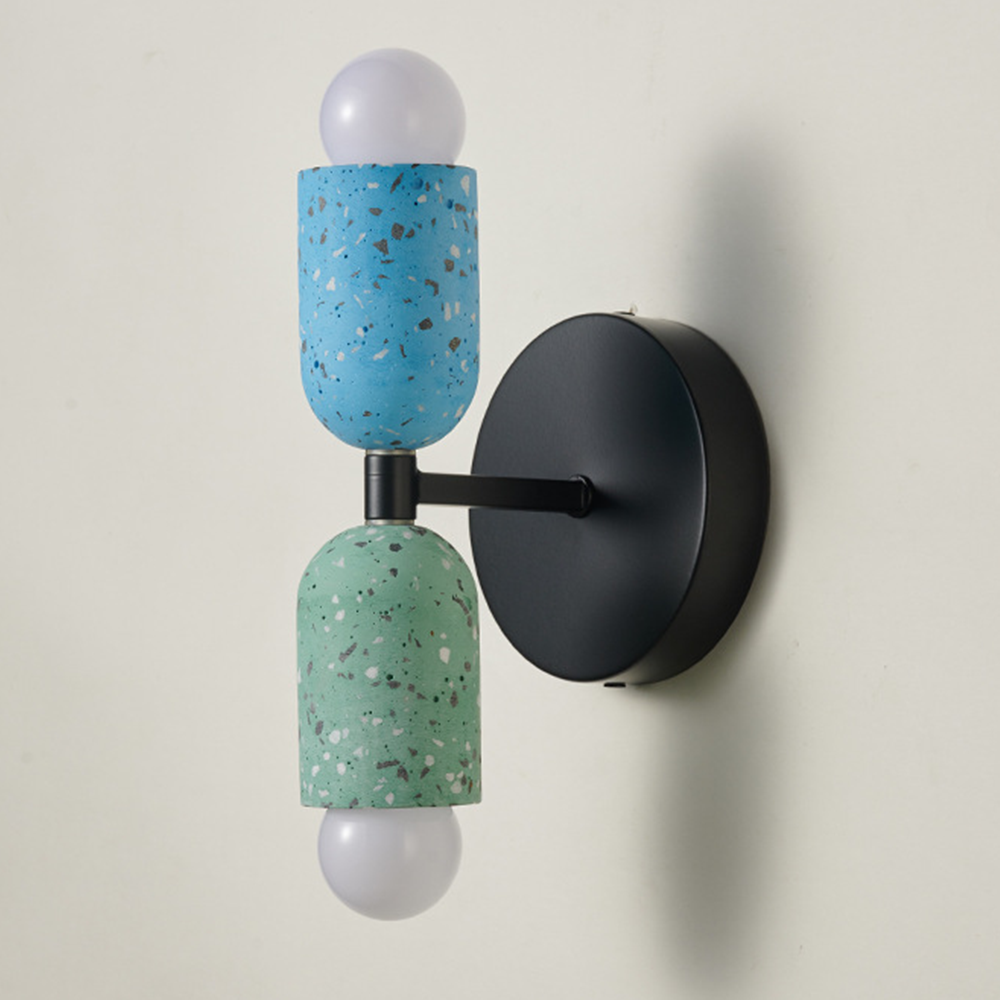 Double Head Cement Lights Creative Home Deco Iron Wall Light -Homdiy