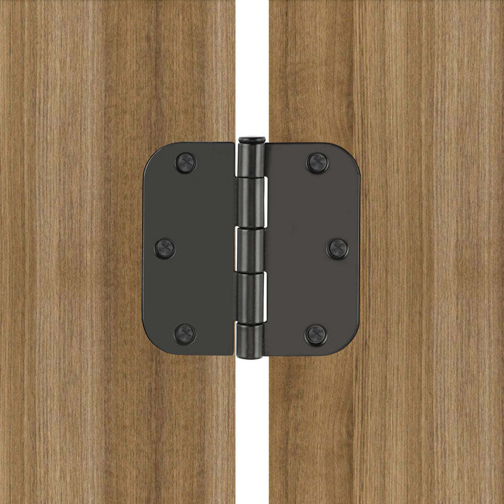 24 Pack Matte Black Door Hinges 3 1/2 Inch For House Door -Homdiy