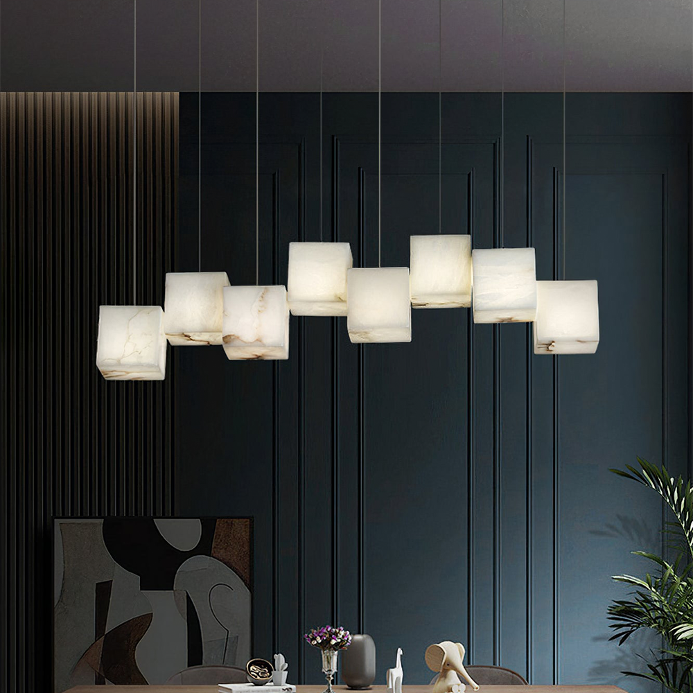 Multiple Boxes Artistic Geometric Shape Modern Elegant Hanging Light Fixture -Homdiy