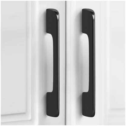 Solid Aluminum Alloy Modern Black Long Cabinet and Drawer Handles
