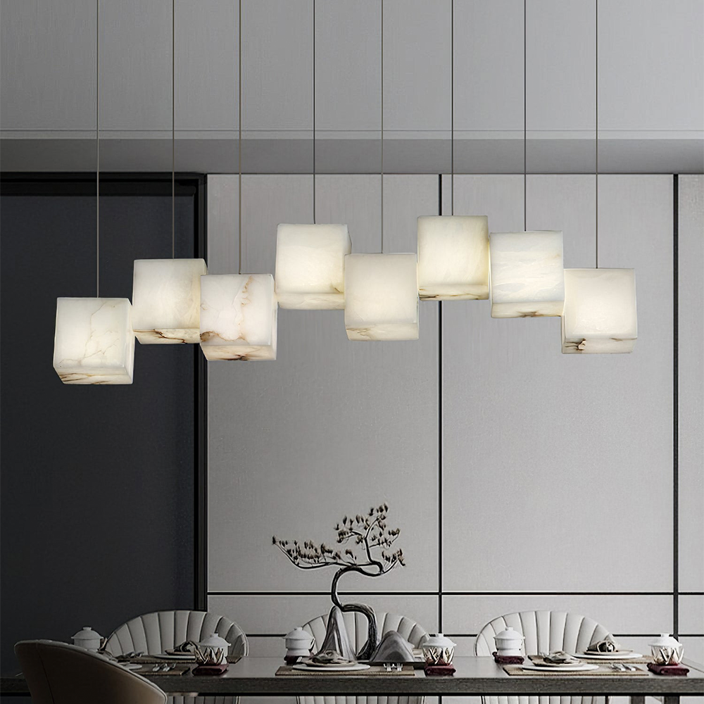 Multiple Boxes Artistic Geometric Shape Modern Elegant Hanging Light Fixture -Homdiy