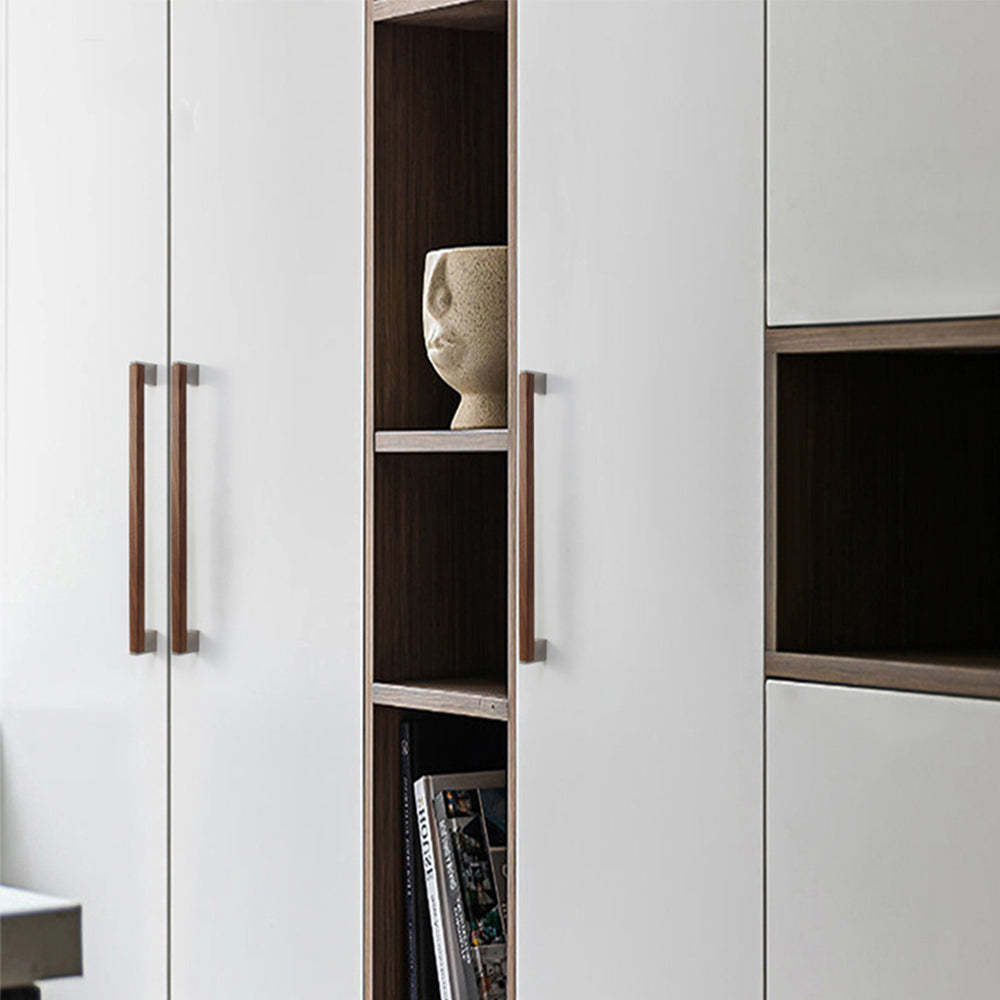 Wood Grain Black Drawer Pulls Kitchen Cabinet Handles -Homdiy