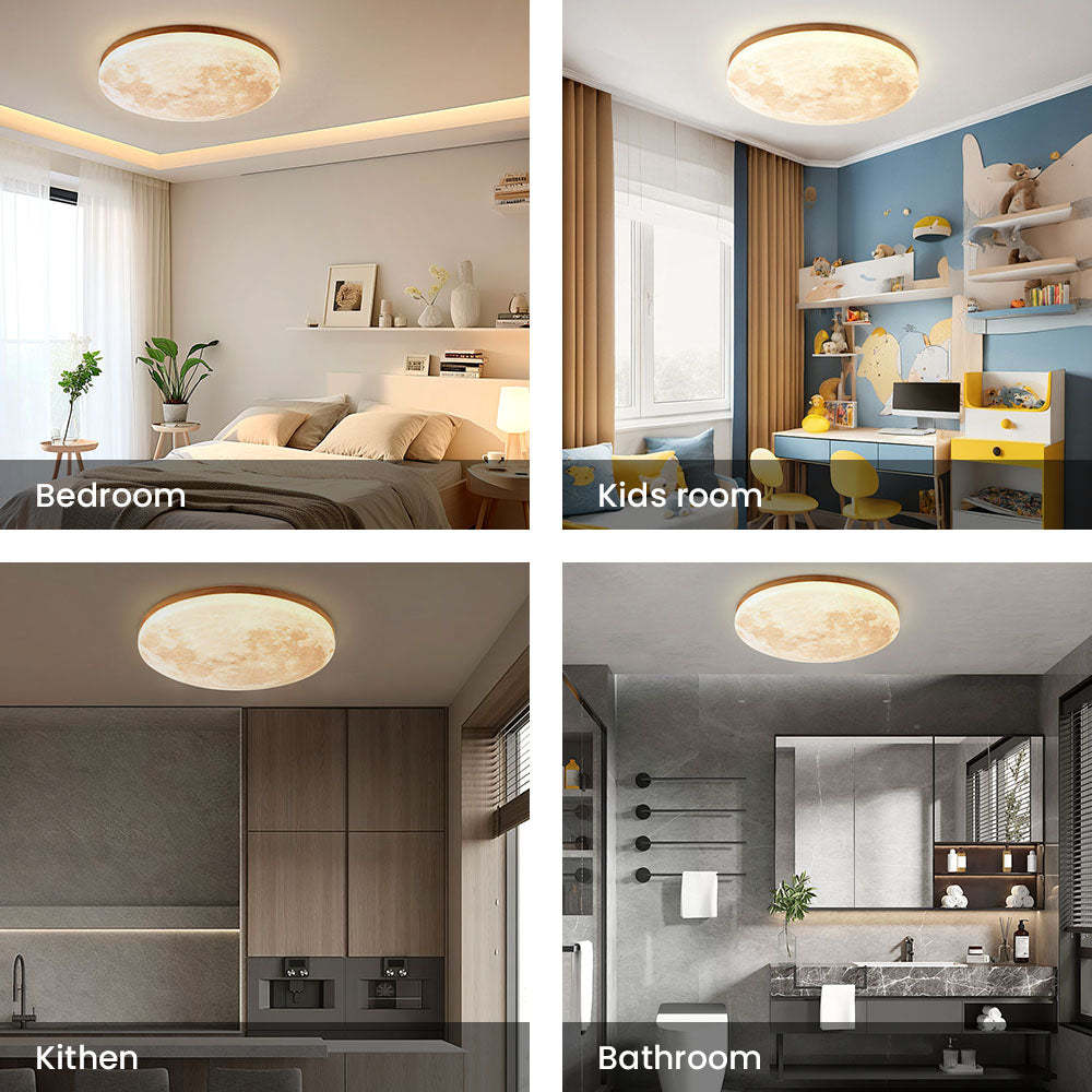 Creative Round Moon LED Ceiling Light