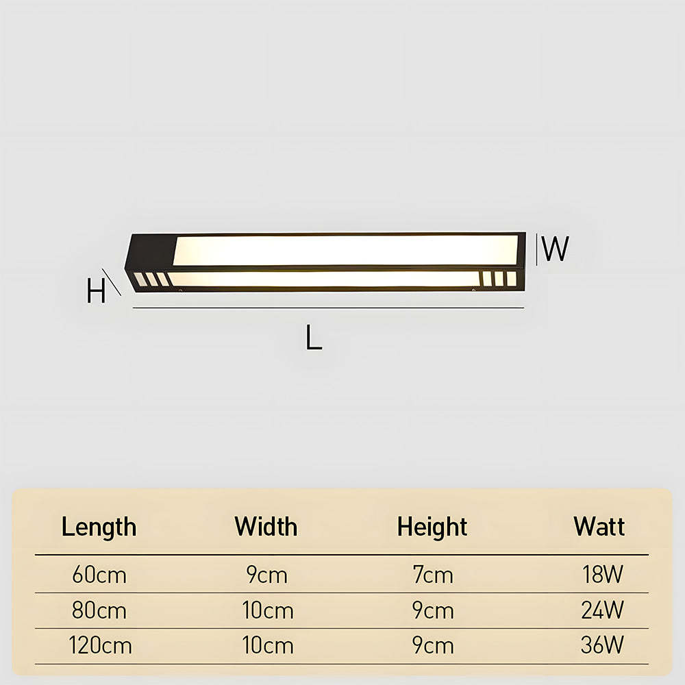 IP55 Modern Black LED Outdoor Wall Lights For Houses