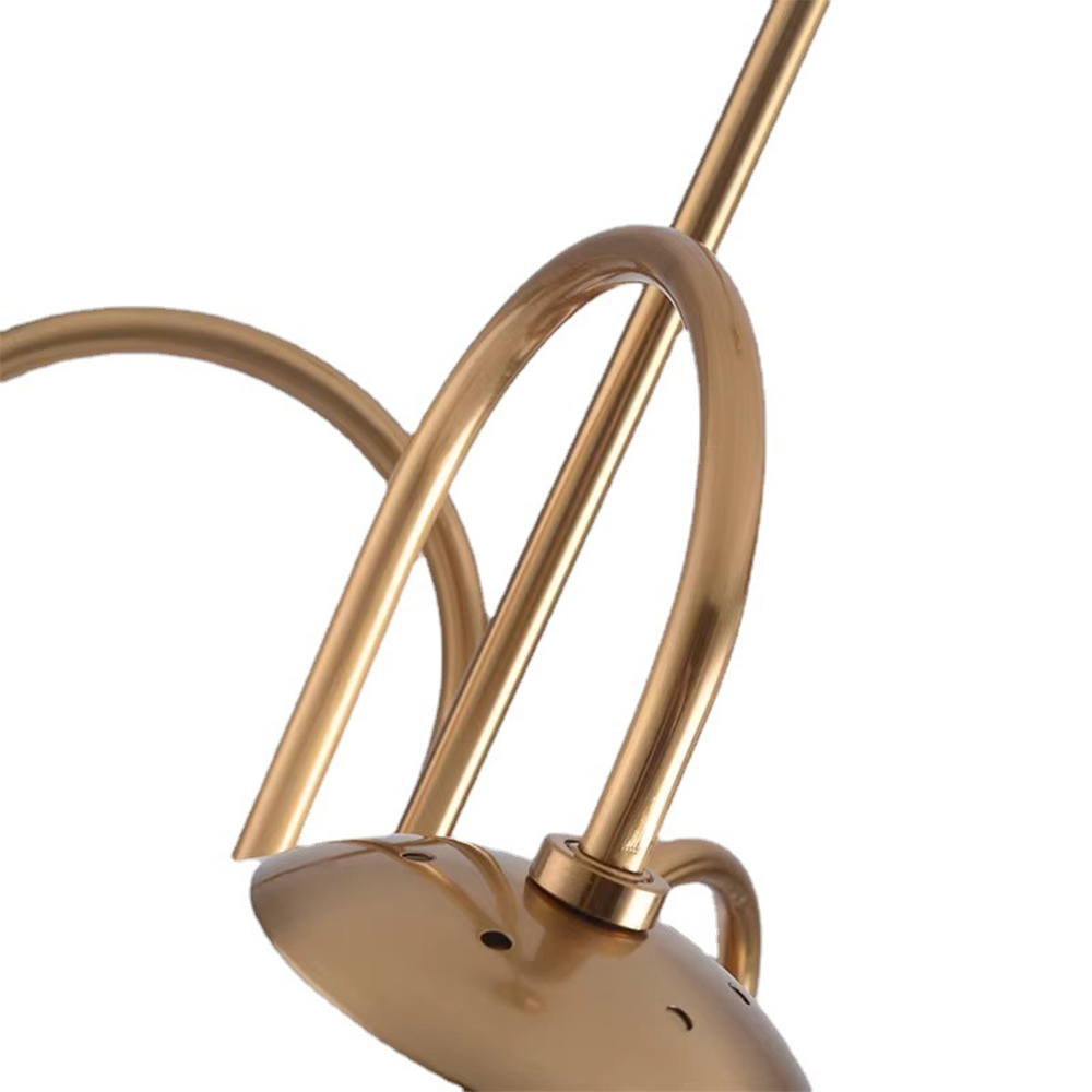 Metal Glass Gooseneck Chandeliers -Homdiy