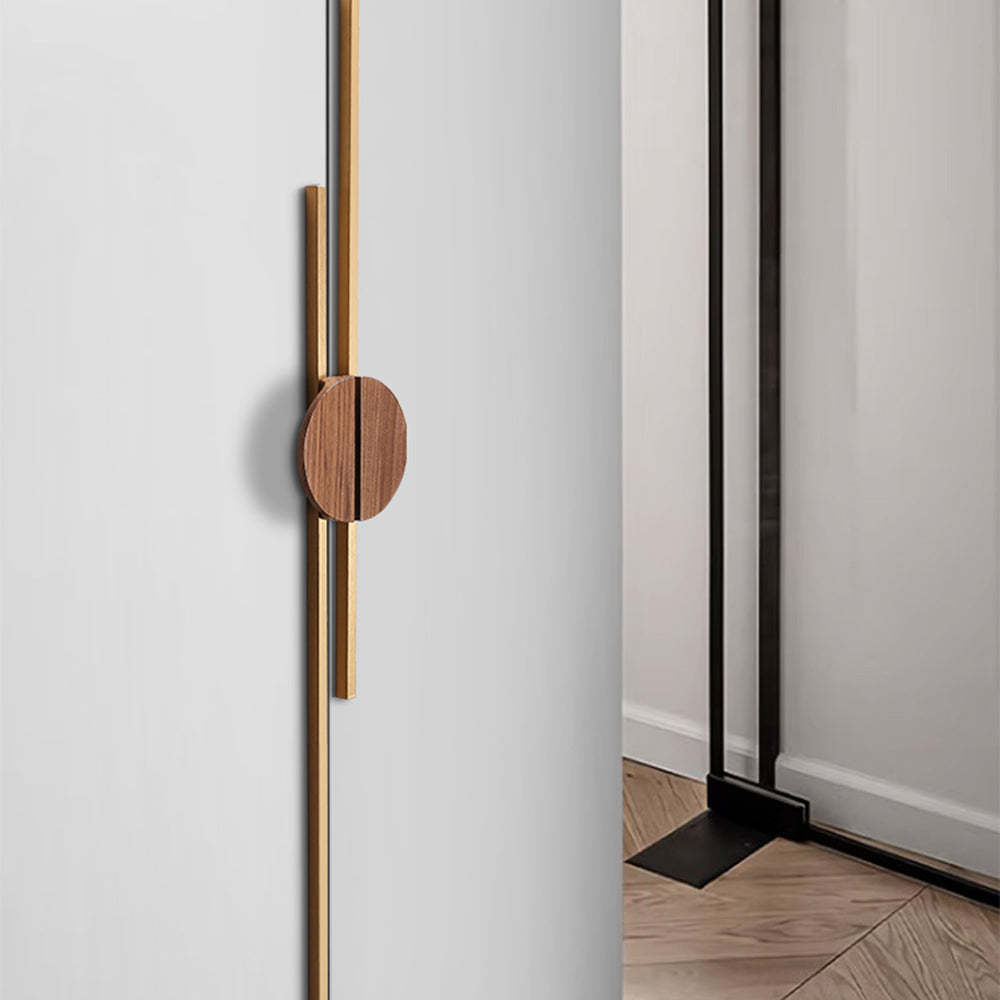 Semicircle Wooden Natural Walnut Wardrobe Pulls -Homdiy