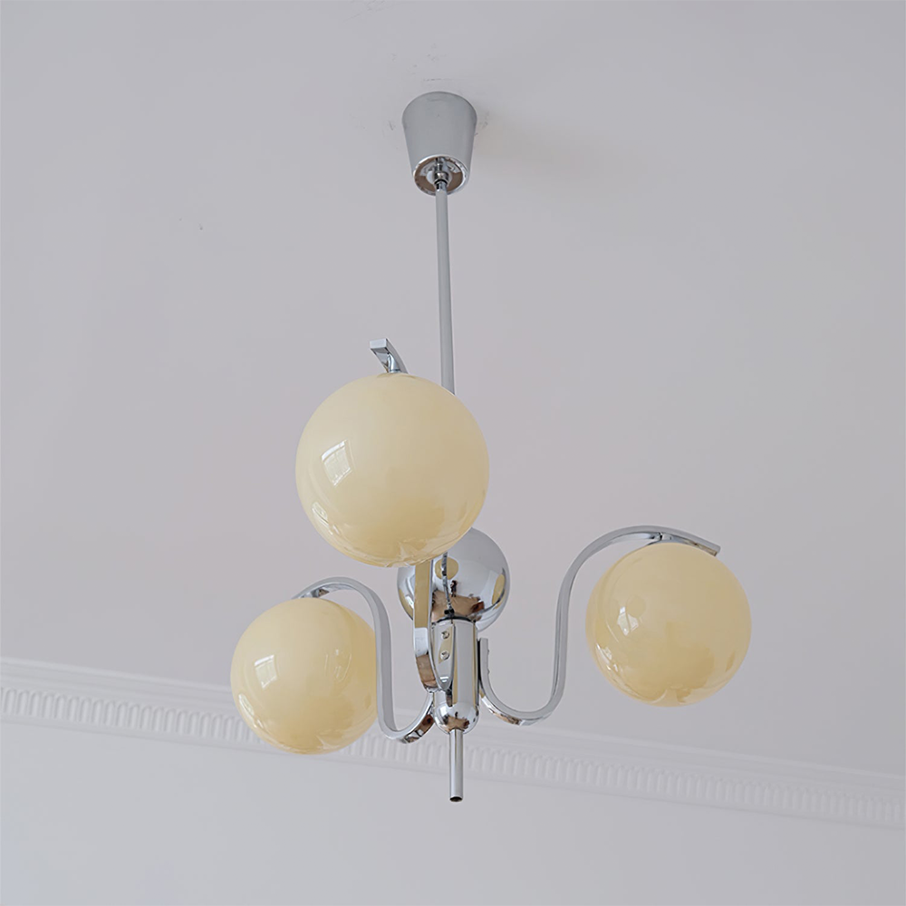 Vintage Bauhaus Glass Chandelier -Homdiy