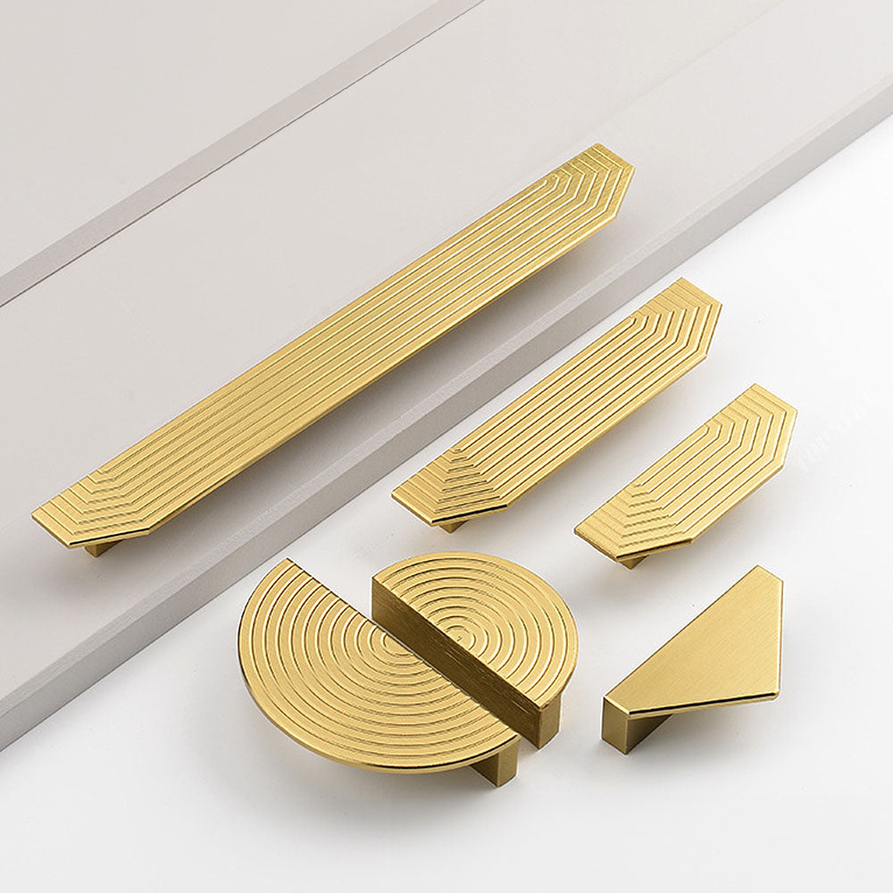 Unique Modern Semi-Circular Gold Kitchen Cabinet Door Handle
