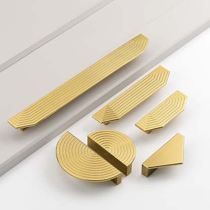 Unique Modern Semi-Circular Gold Kitchen Cabinet Door Handle