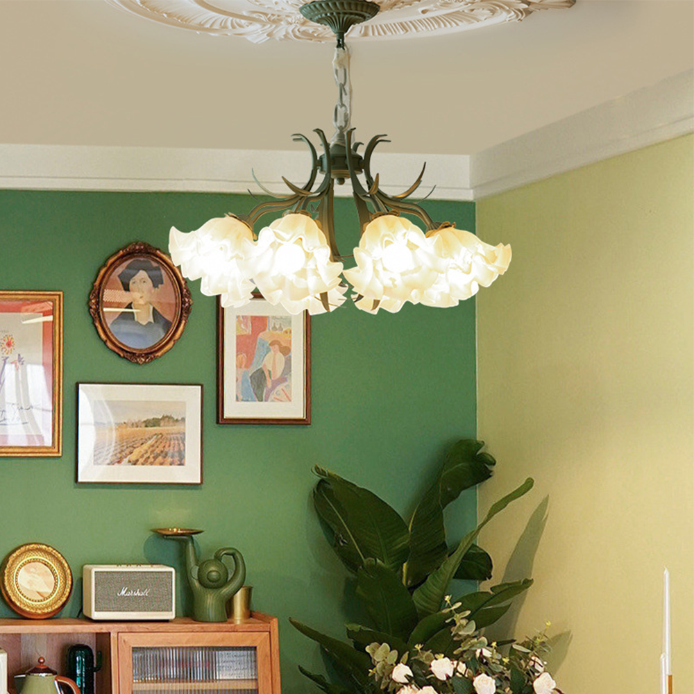 Pastoral Style Lily of the Valley Flower Chandelier -Homdiy