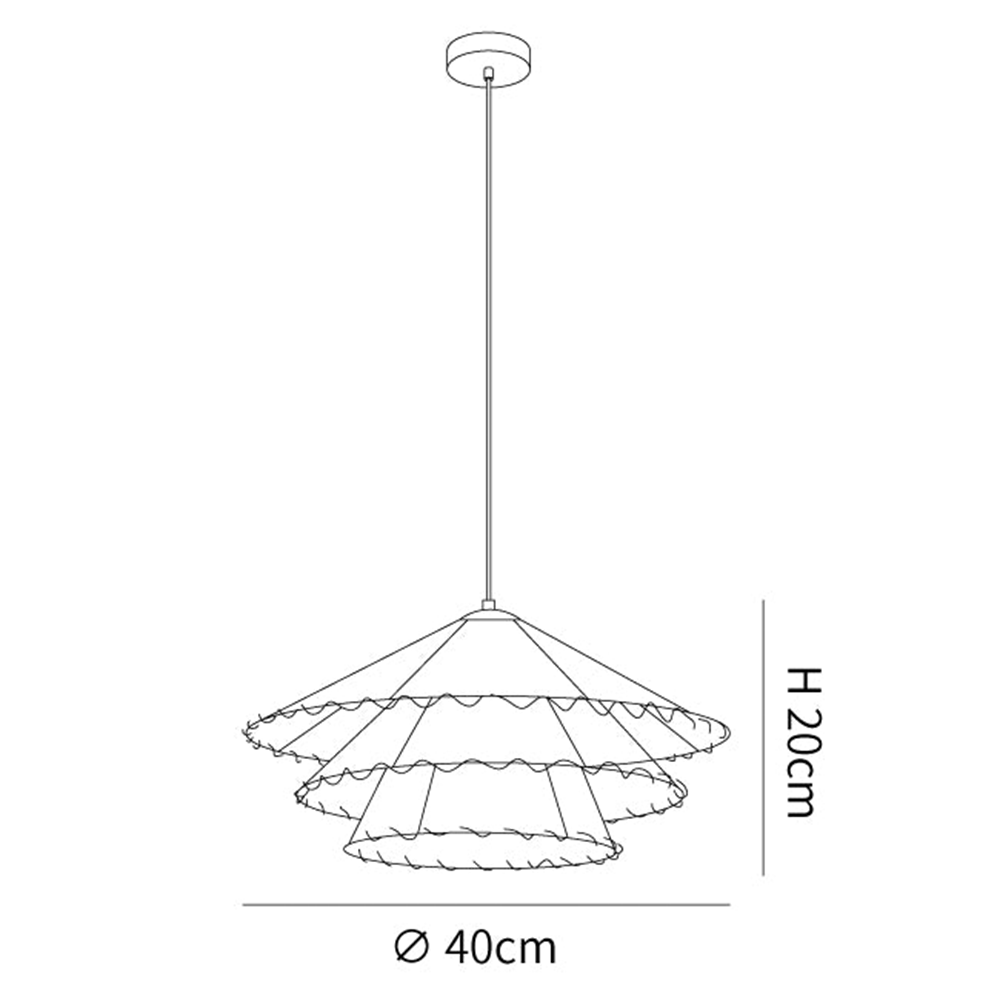 Vinatge Wabi-Sabi Lotus Leaf Fabric Pendant Light -Homdiy