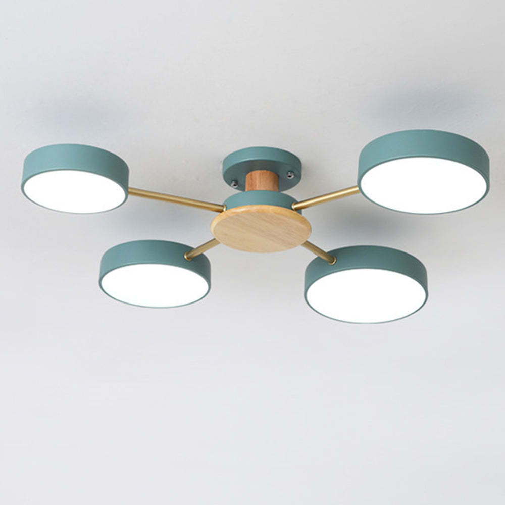 Modern Multi-Bulb Round LED Ceiling Light for Bedroom