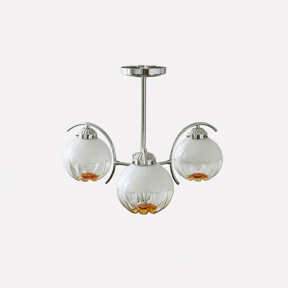 Retro Flower Shape Bauhaus Glass Chandelier -Homdiy