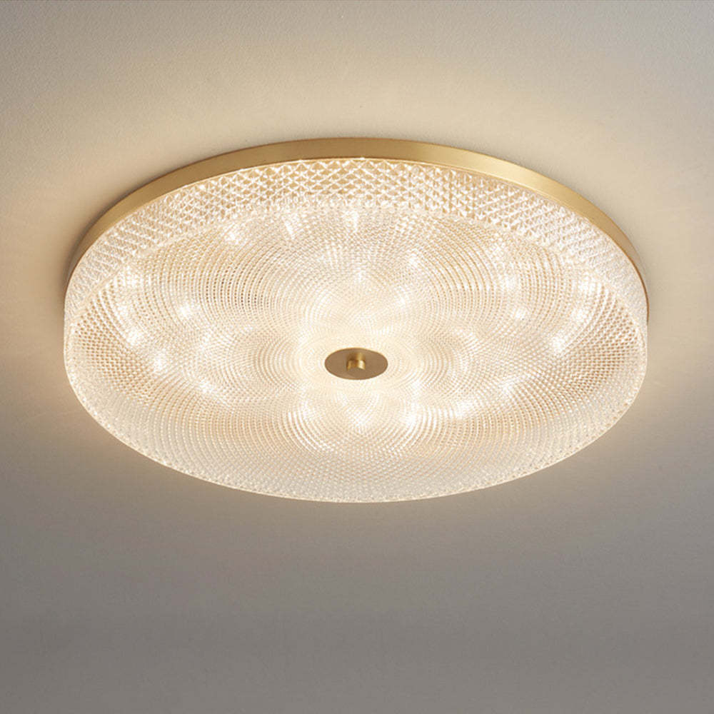 Modern Simple Crystal Copper Ceiling Light Fixture -Homdiy