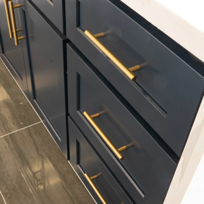 Brushed Brass Gold Euro Bar Kitchen Cabinet Pulls