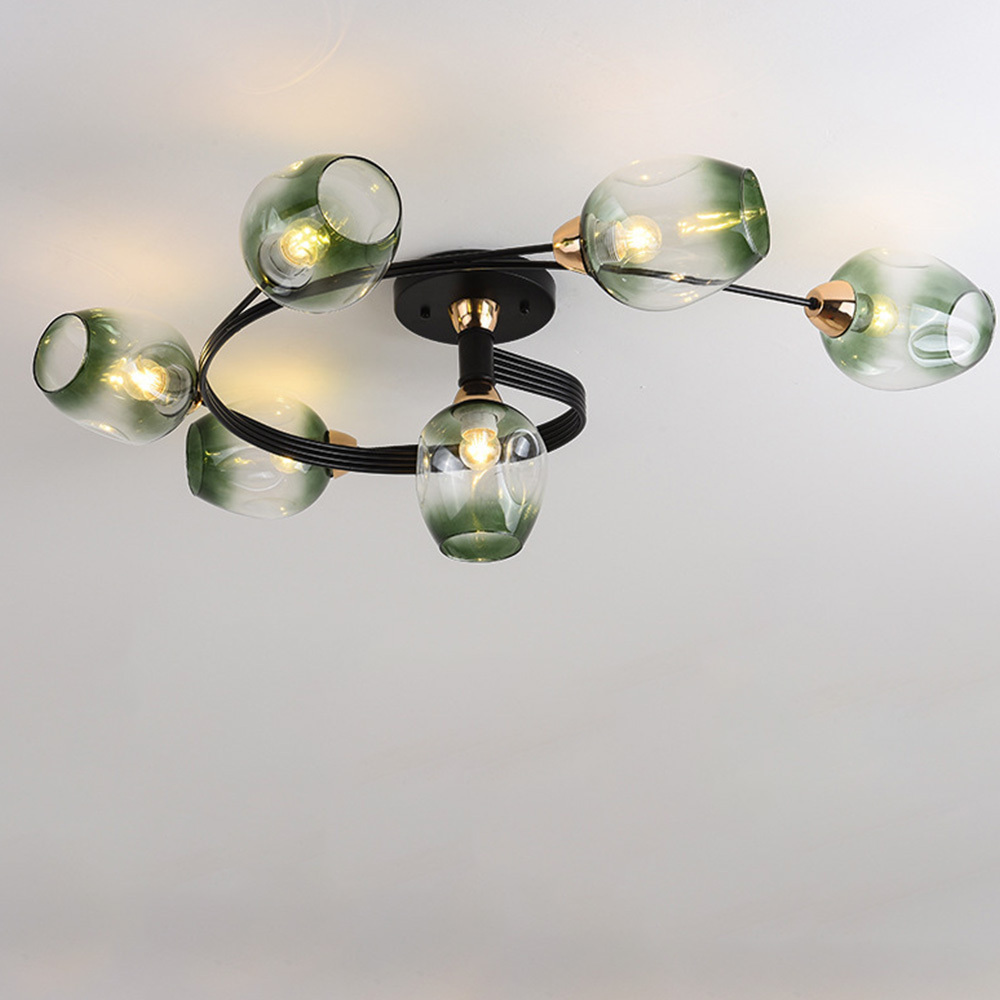 Modern Orbital Glass Bubble Ceiling Light For Living Room