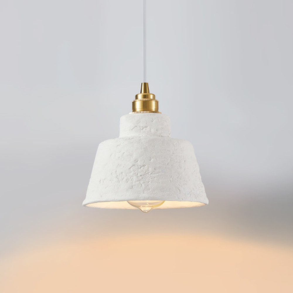 Nordic Wabi-Sabi Style Pendant Lights Cream Iron Lamps -Homdiy
