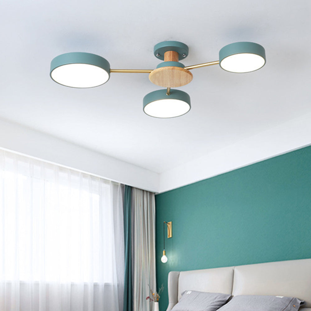 Modern Multi-Bulb Round LED Ceiling Light for Bedroom