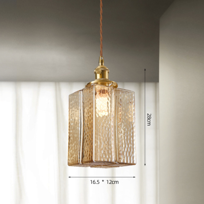 Vintage Glass Clear Dining Room Pendant Light -Homdiy
