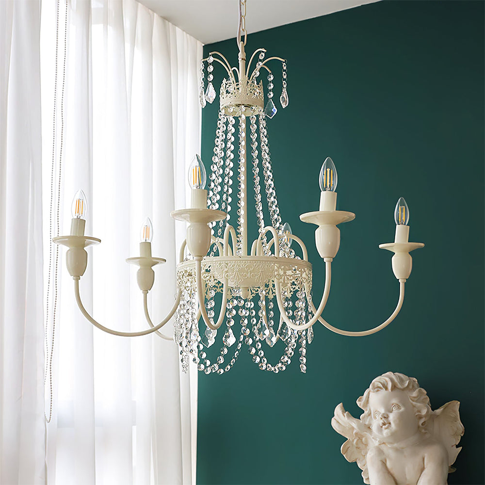 Homdiy Vintage Chandelier Lamps Retro Glass Chandelier Light