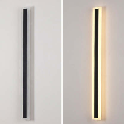 IP65 Modern Long Stripe Black Outdoor LED Porch Wall Lights