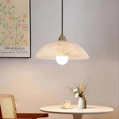 Simple Round Marble Pendant Light