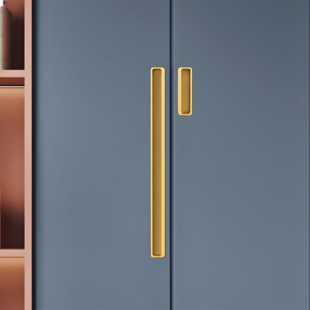 Modern Slotted Recessed Concealed Sliding Door Cabinet Handles