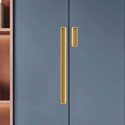 Modern Slotted Recessed Concealed Sliding Door Cabinet Handles