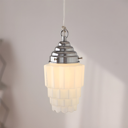 Modern Pendant Light Fixture White Finish Hanging Light