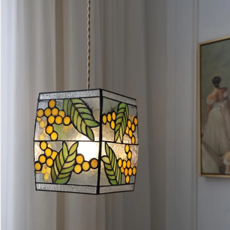 Vintage Colorful Glass Fruit Chandelier Lighting -Homdiy
