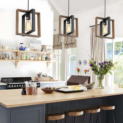 Black Modern Pendant Lighting Dining Room Farmhouse Chandelier