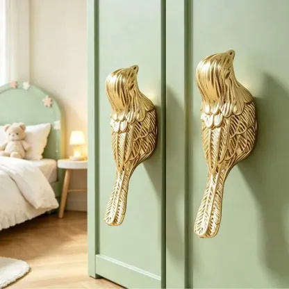 Gold Brass Bird Cabinet Knobs