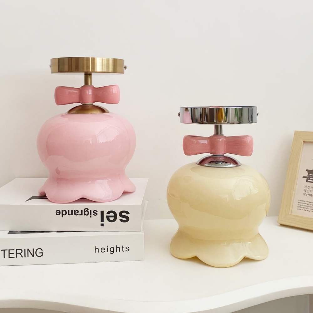 Modern Cream Style Flower Shaped Ceiling Lighting