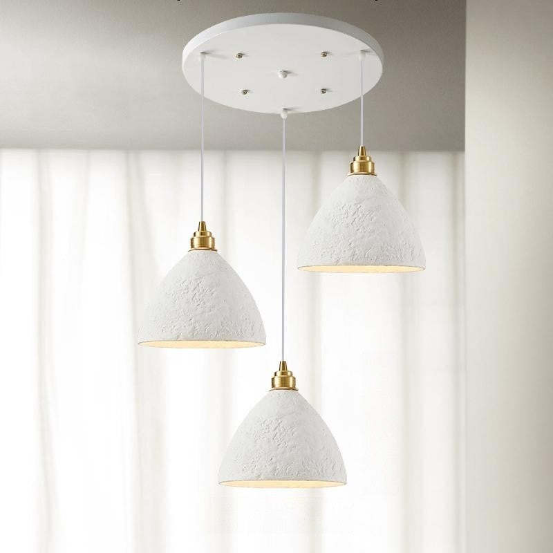Nordic Wabi-Sabi Style Pendant Lights Cream Iron Lamps -Homdiy
