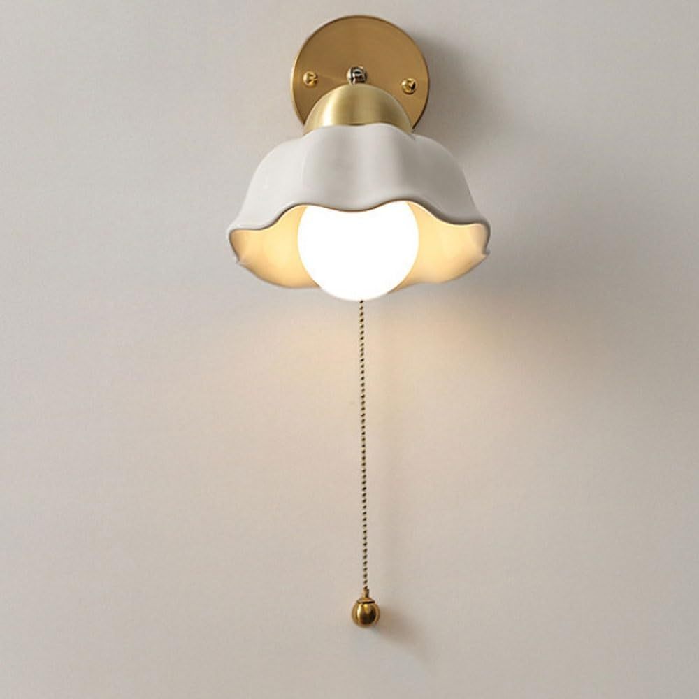 Retro French White Flower Wall Light -Homdiy