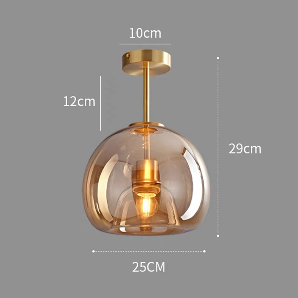 Vintage Bubble Glass Flush Mount Ceiling Light