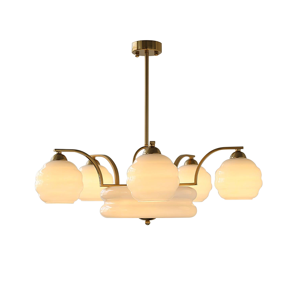 Classic Art Deco Glass Chandelier -Homdiy