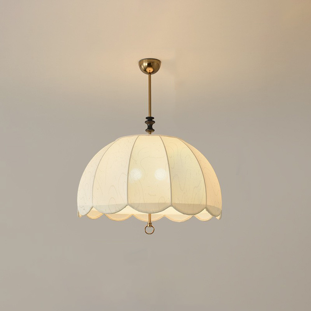 Wabi-Sabi Fabric Iron Large Dining Room Pendant Light