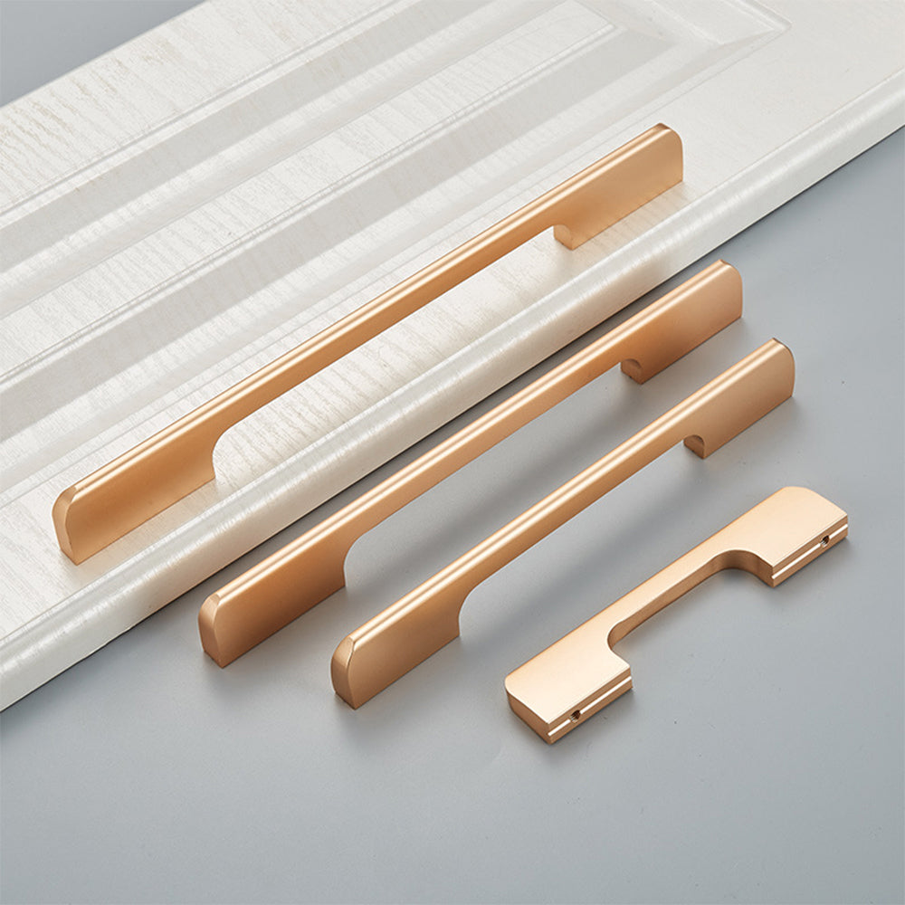 Solid Aluminum Alloy Modern Black Long Cabinet and Drawer Handles