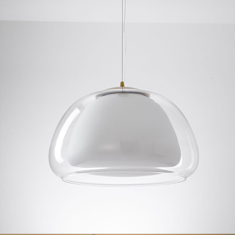 Modern Milk Glass Jelly Pendant Light -Homdiy