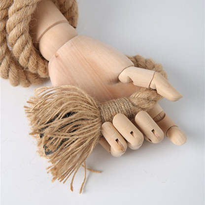 Retro Industrial Hemp Rope Wall Lamp Creative Hand Shape Wall Light -Homdiy