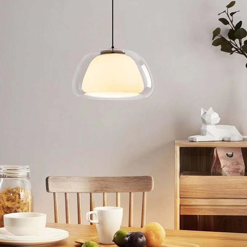 Modern Milk Glass Jelly Pendant Light -Homdiy